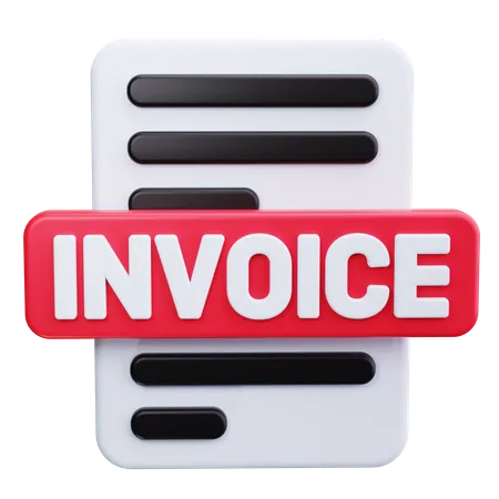 Invoice Receipt  3D Icon