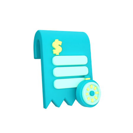 Invoice Receipt  3D Icon