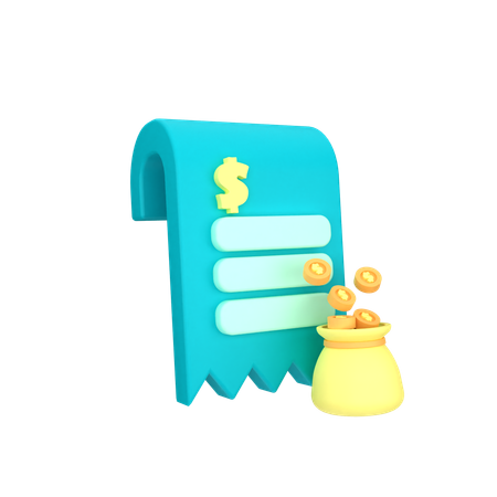 Invoice Receipt  3D Icon