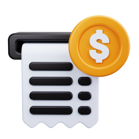 Invoice Receipt  3D Icon