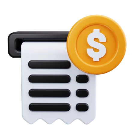 Invoice Receipt  3D Icon