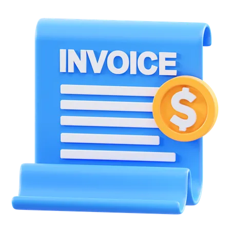 Invoice Receipt  3D Icon