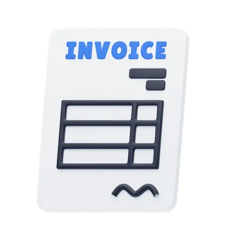 Invoice Receipt  3D Icon