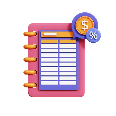 Invoice Receipt  3D Icon