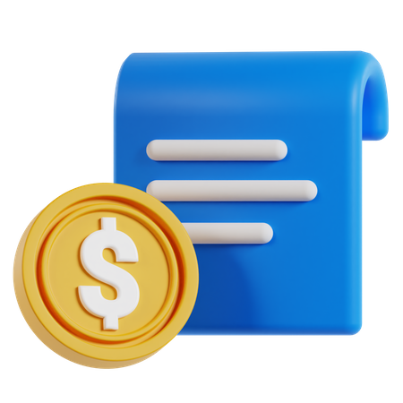 Invoice Receipt  3D Icon