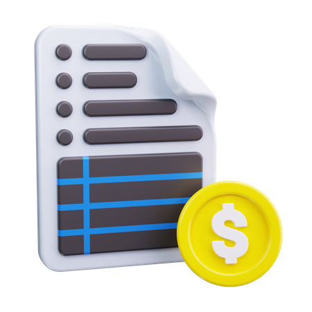 Invoice Receipt  3D Icon