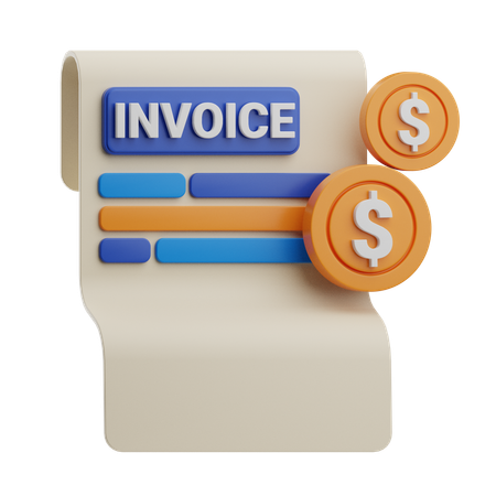 Invoice Receipt  3D Icon