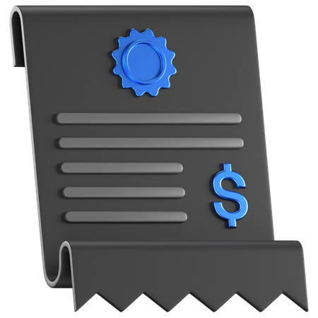 Invoice Receipt  3D Icon