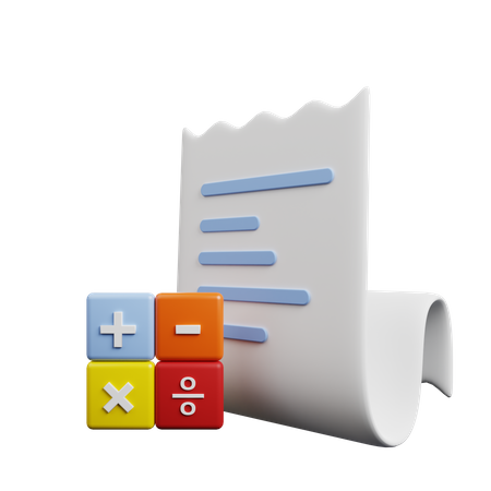 Invoice receipt  3D Icon