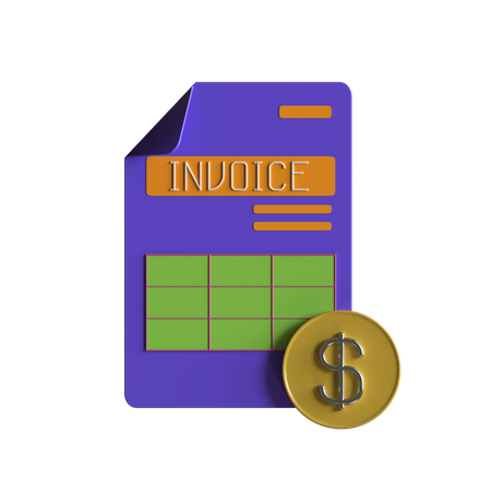 Invoice Receipt  3D Icon