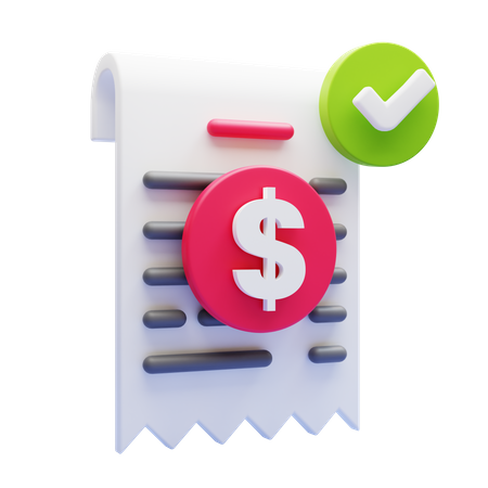 Invoice Receipt  3D Icon