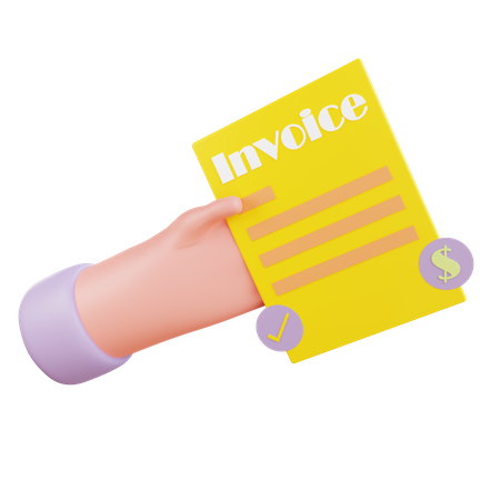 Invoice Receipt  3D Icon