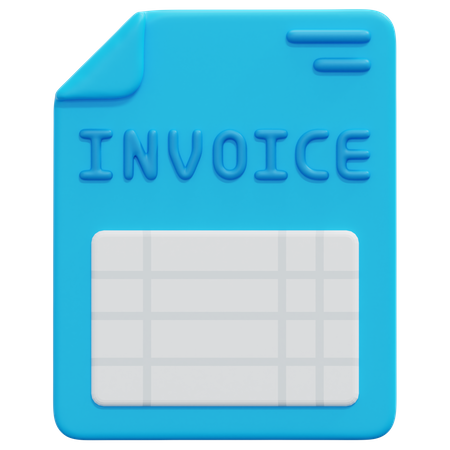 Invoice Receipt  3D Icon