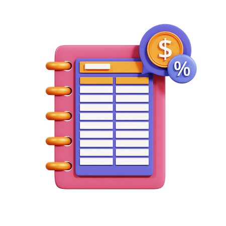 Invoice Receipt  3D Icon