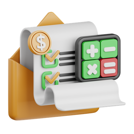 Invoice receipt  3D Icon