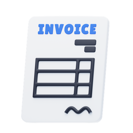 Invoice Receipt  3D Icon