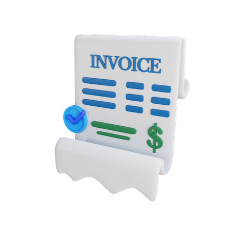 Invoice Receipt  3D Icon