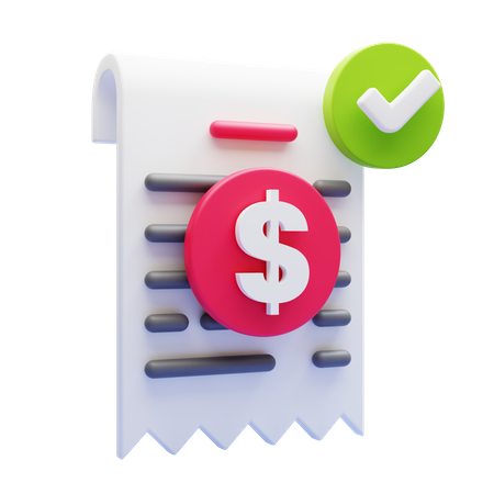 Invoice Receipt 3D Icon