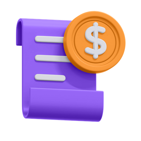 Invoice Report  3D Icon