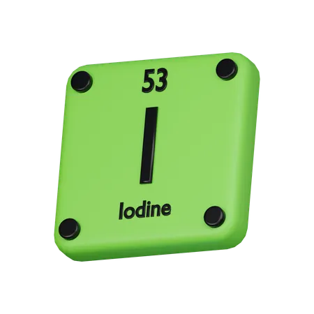 Iodine Element 3 D Icon 3D Icon