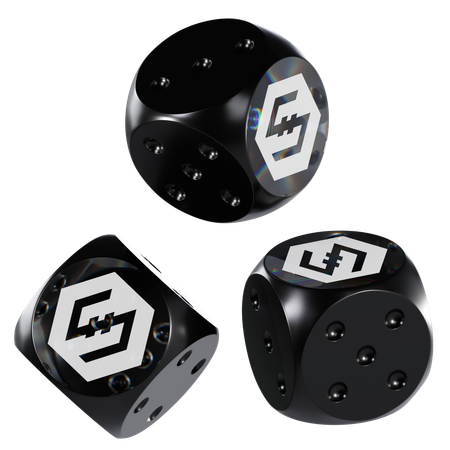 Iost Glass Dice Crypto  3D Icon