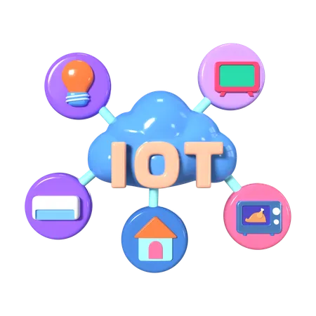 This Is IOT 3 D Render Illustration Icon It Comes As A High Resolution PNG File Isolated On A Transparent Background The Available 3 D Model File Formats Include BLEND OBJ FBX And GLTF 3D Icon