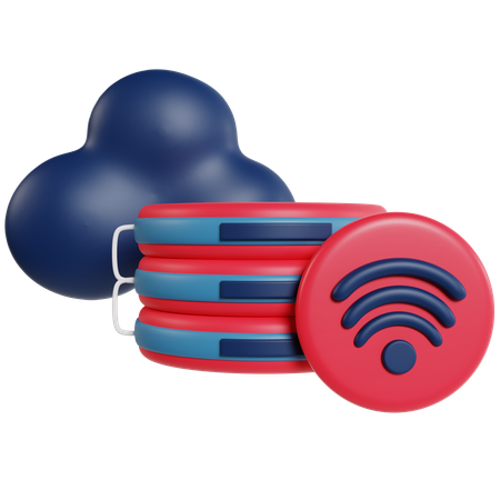 Iot And Cloud Data Technology  3D Icon