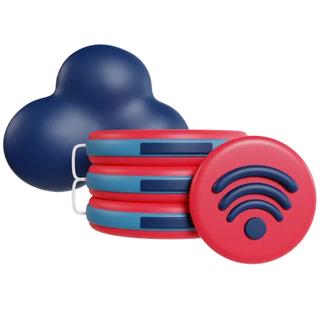 Iot And Cloud Data Technology  3D Icon