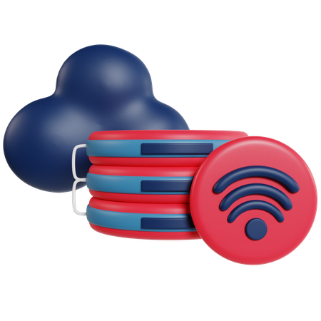 Iot And Cloud Data Technology  3D Icon