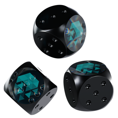 Iotx Glass Dice Crypto  3D Icon