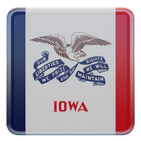 Iowa Flag  3D Flag