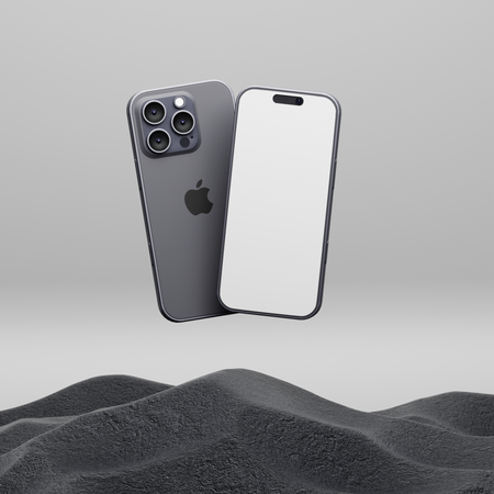 IPhone 15 Pro Max Floating in Air  3D Illustration