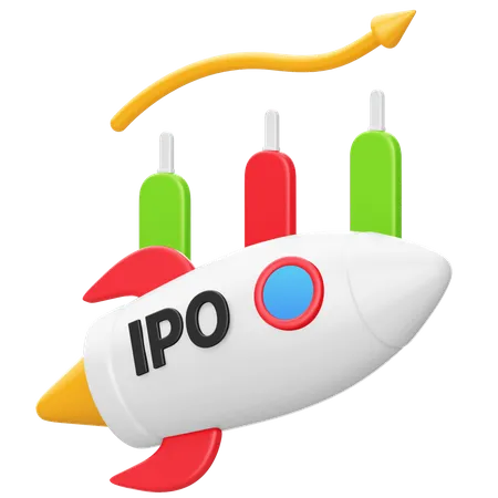An Icon Representing The Process Of A Company Going Public By Issuing Shares In The Stock Market Raising Capital From Investors 3D Icon