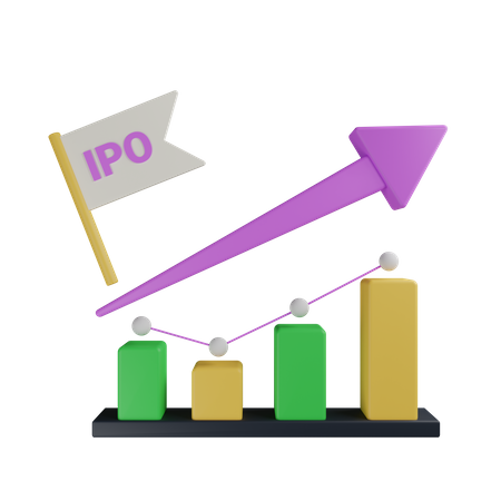 Croissance des introductions en bourse  3D Icon