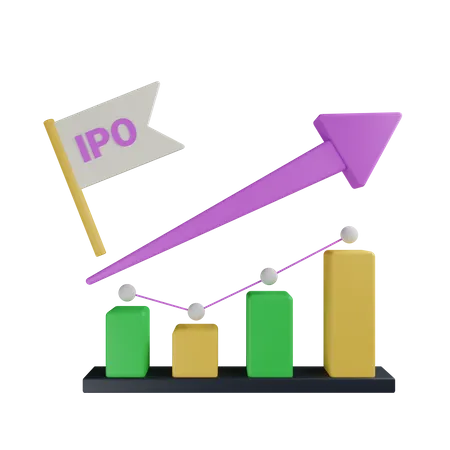 Croissance des introductions en bourse  3D Icon