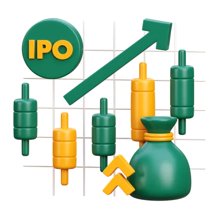 Ipo Growth  3D Icon
