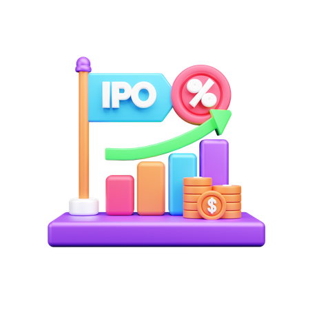 Ipo Growth  3D Icon