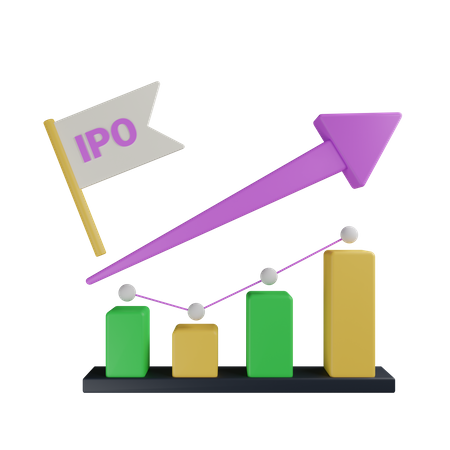 Ipo Growth  3D Icon