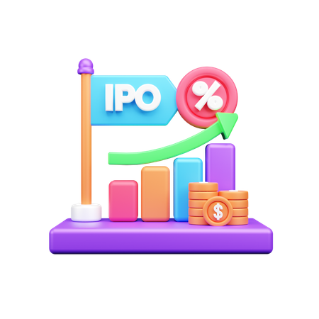Ipo Growth  3D Icon