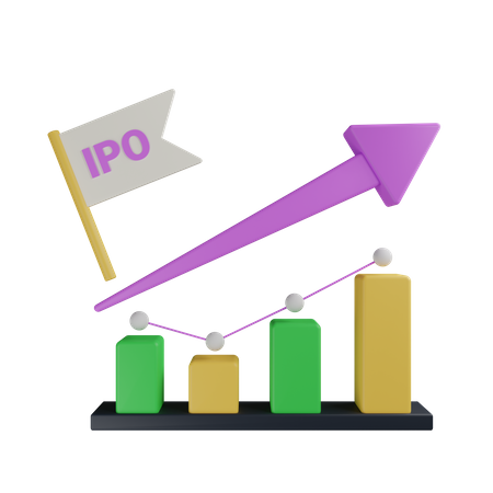 Ipo Growth 3D Icon