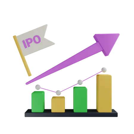 Ipo Growth 3D Icon