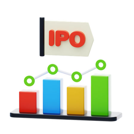 IPO (Initial Public Offering)  3D Icon