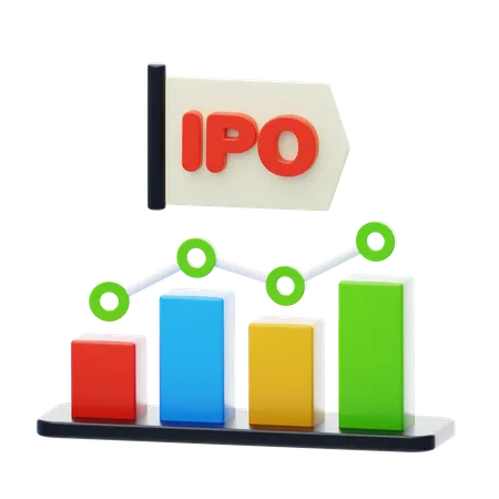 IPO (Initial Public Offering)  3D Icon