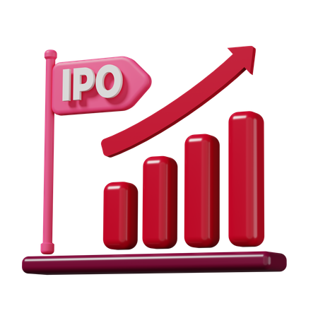 IPO Stock Market icon  3D Icon