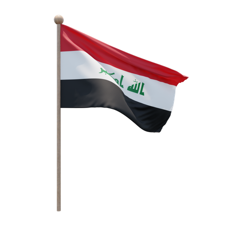 Mât de drapeau de l'Irak  3D Flag