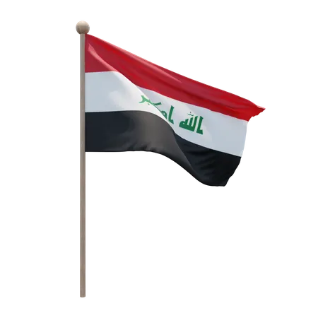 Mât de drapeau de l'Irak  3D Flag