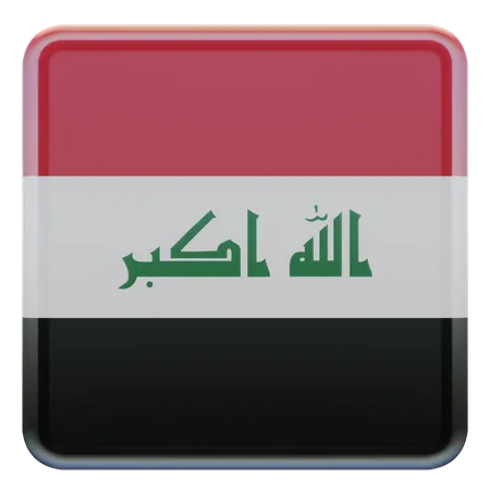 Quadratische Flagge des Irak  3D Icon