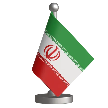 Iran Desk Flag  3D Icon