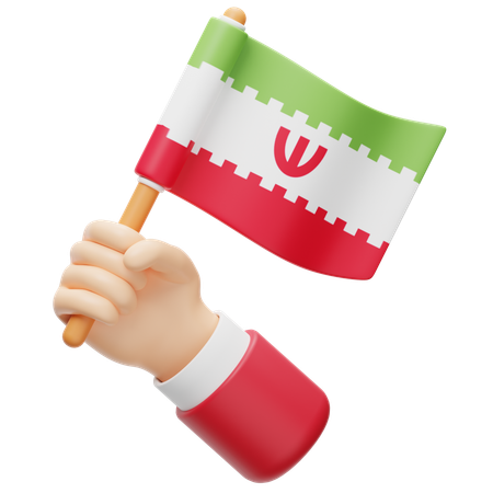 イランの国旗  3D Icon