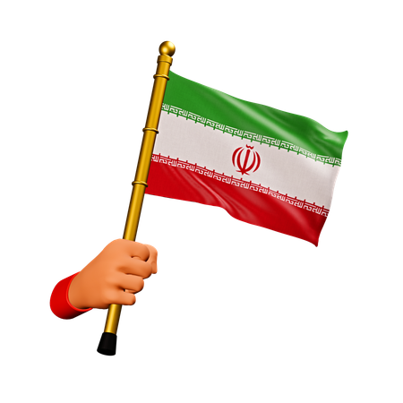 Iran Flag  3D Icon